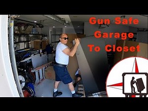 MOVING A GUN SAFE FROM A GARAGE AND INSTALLING IT INTO A CLOSET