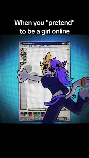 When you "pretend" to be a girl online 😢 #transgender #animation #animationmeme #trendingsong