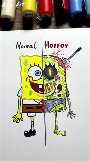 SpongeBob Horror Drawing Tutorial: Patrick or Squidward Next?