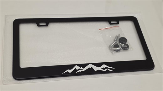 Mountain BLACK Stainless Steel License Plate Frame Fit SUV, 4x4, off Road - Etsy