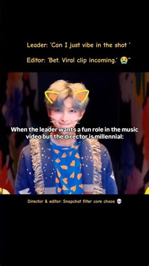 Bro Literally got Snapchat Filters 🤣 #btsarmy #kpop #bts #namjoon #rm #shorts #viral #trending #jk
