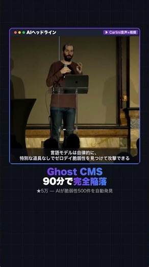 ClaudeがGitHub星5万のシステムをたった90分で攻略【ゼロデイ発見】