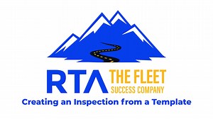 RTA Inspect - Creating an Inspection from a template