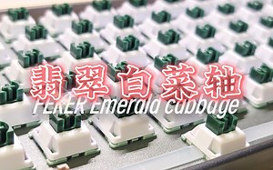 【翡翠白菜轴】一面清新，一品浓烈—1块钱的重压力hifi轴体丨FEKER客制化轴体推荐丨CIY初心者84丨爱菲红豆冰沙丨打字音纯享