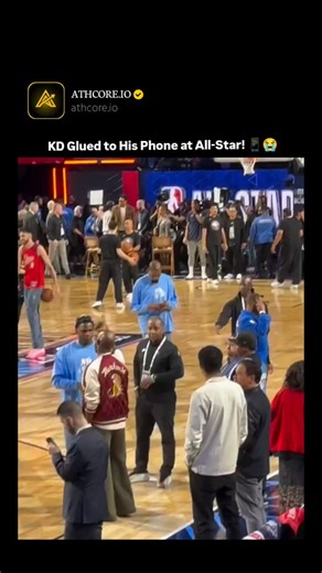 Athcore.io | In this funny All-Star Weekend clip , Kevin Durant can't seem to put his phone down even during the big event. The short video shows the... | Instagram
