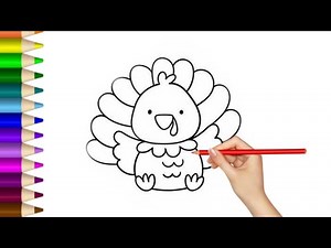 How to Draw a Turkey Simple & Easy Drawing For Kids