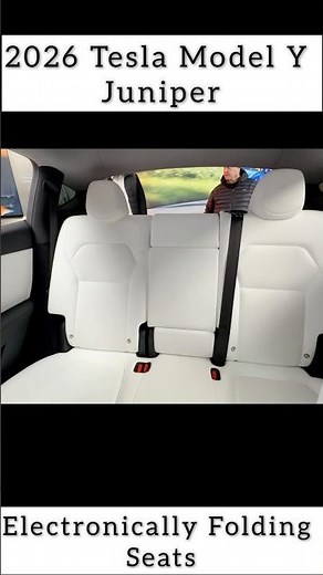 2026 Tesla Model Y Juniper Launch Edition Interior | White Interior | Electronically Folding Seats