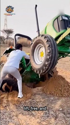 Tractor Tire Rescue — Stuck Vehicle Recovery Operation 🚜🛞