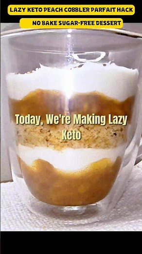Peach Cobbler Keto Hack That Fooled My Family #shorts #lazyketo #dessert