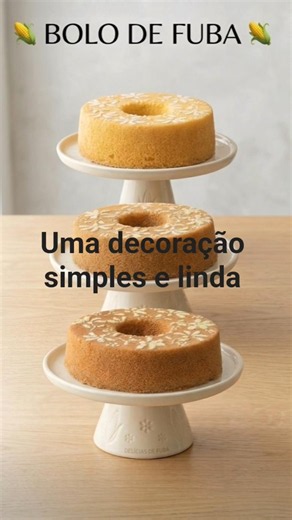 um simples bolo de fuba com erva doce fica singelo com essa decoração, usando um estencil e fuba