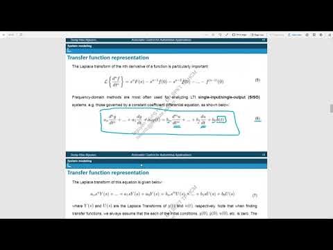 Lecture 3 : System Modeling | Mô hình hóa hệ thống | Part 2 | HT Điều khiển tự động ô tô