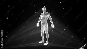 Human hologram in a cloud of compounds