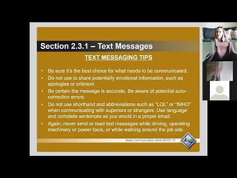 NCCER Module 8 Lecture: Basic Employability Skills - 4/23/2020