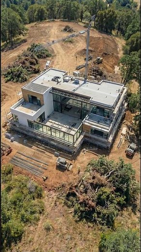 Modern Family Estate Full Ground Up Construction Time Lapse Drone Build Cinematic