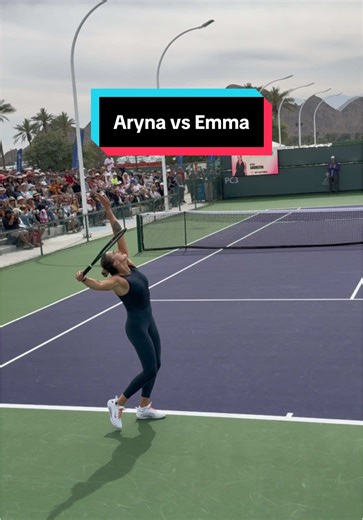 Tennis Practice Showdown: Aryna vs Emma at Indian Wells