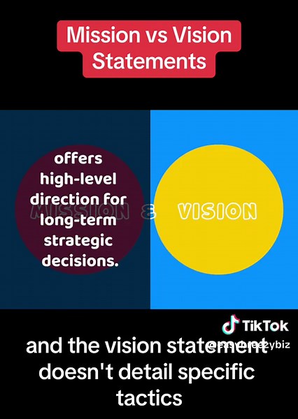 Mission vs Vision Statements #fyp #fypage #financehelp #businesshelp #easyfinance #financemadesimple #missionstatement #visionstatement #missionvsvision #missionandvision