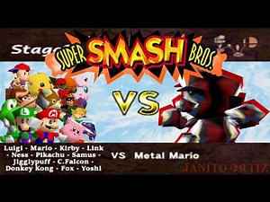 Super Smash Bros. (N64) | All Characters VS Metal Mario