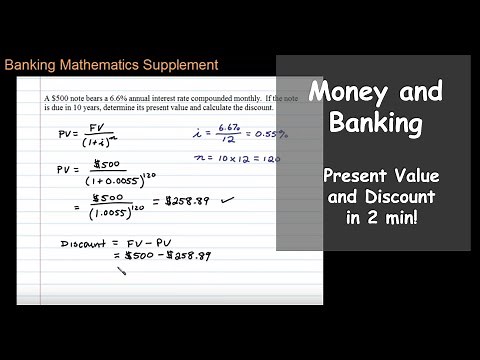 Present Value with Interest Compounded Monthly