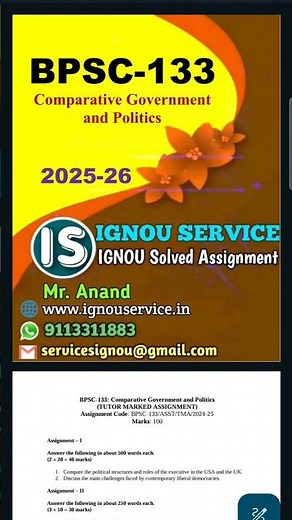 BPSC-133 Solved Assignment English Medium 2025-26 #ignou #ignousolvedassignment #ignouassignment