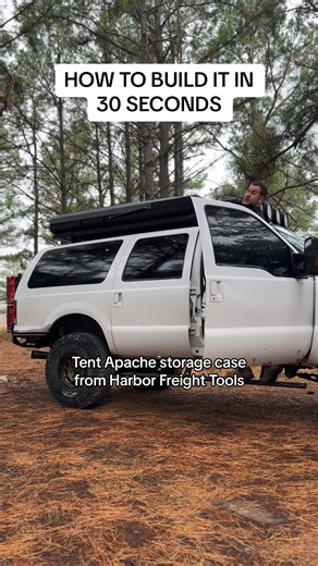 How to build it in 30 seconds #excursion #fordtrucks #overlanding | Zachary Diehl