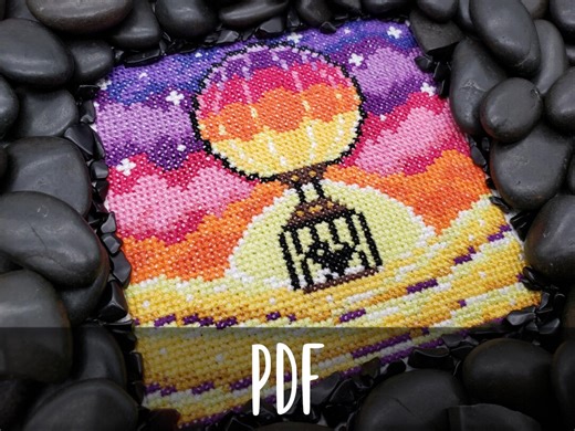 Tethered Dreams - Moonlit Mischief - Modern Cross Stitch Design Pattern, PDF Digital Download - Etsy