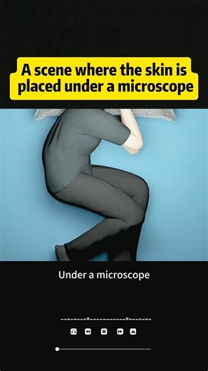 A scene where the skin is placed under a microscope #science #knowledge