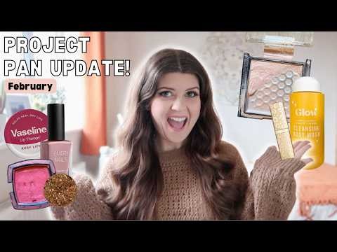 February Project Pan Update 2026 | big makeup use up challenge