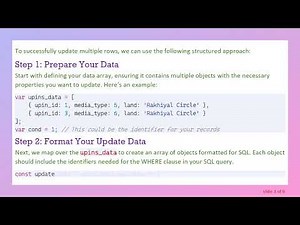 How to Update Multiple Rows in MySQL Using Node.js