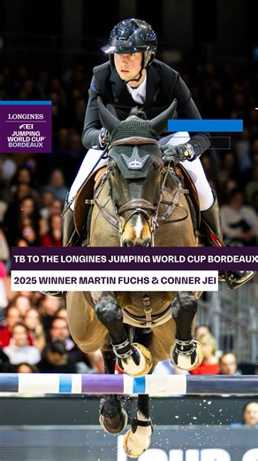 FEI.tv on Instagram: "Martin Fuchs and Conner Jei took the win in last year’s Longines FEI World Cup™ competition in Bordeaux! 🔙🇫🇷 But who will top the podium in France this year? Don’t miss a single moment! 💪 📅 Event Schedule Jumping: * 06 Feb – 19:30 CET - Prix FFE GENERALI - Int. jumping competition against the clock (1.50 m) * 07 Feb – 19:45 CET - Longines FEI Jumping World Cup™ 2025-2026 (WEL) Rewatch last years winning round anytime on FEI.TV 💜🎥 📸 © FEI/Łukasz Kowalski"