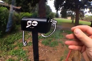 Watch an artist bring cartoons to the real world using his phone