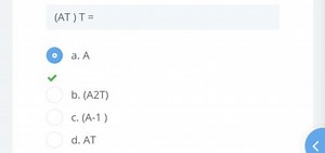 Given (AT)T, what is the equivalent expression?a. Ab. (A2T)... | Filo