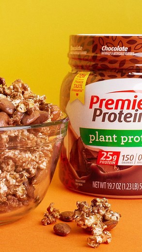 Premier Protein | Easy, crowd-pleasing Chocolate Vegan Moose Munch 🫎🌱 Full recipe below! INGREDIENTS: 1 tbsp coconut oil, melted 1 scoop Chocolate Premier... | Instagram