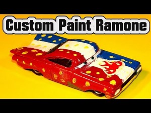 Pixar Cars Primer Ramone Die Cast Painted Red White and Blue All American Ramone from Disney Mattel