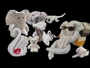 60 ideas towel folding origami | towel art | towel animal