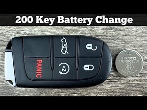 2015 - 2017 CHRYSLER 200 Remote Key Fob Battery Replacement - How To Change Replace Batteries DIY
