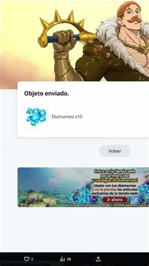 🚨 HURRY! Get 10 FREE gems with this code for the first 5000 #shorts #grandcross #7dsgrandcross