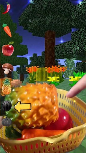 Filling My Inventory With 7 Beautiful Custom Foods! 🍉🥕 #minecraft