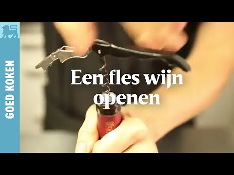 Een fles wijn openen