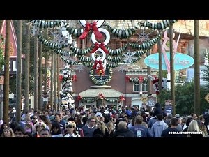 Christmas in Cars Land at Disney California Adventure - Tour of Cars Land Holiday Decorations