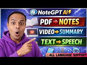 NoteGPT AI: FULL Tutorial 2026 ⚡ Best Features Explined (Summarize, Ai-Chat, PDFs, Videos, Mind Map)