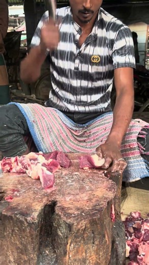 Amazing meat processing skills and selling center.