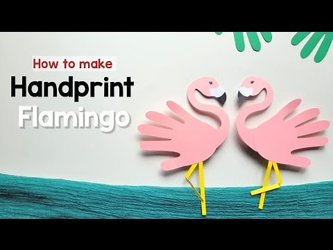 Handprint Flamingo Craft