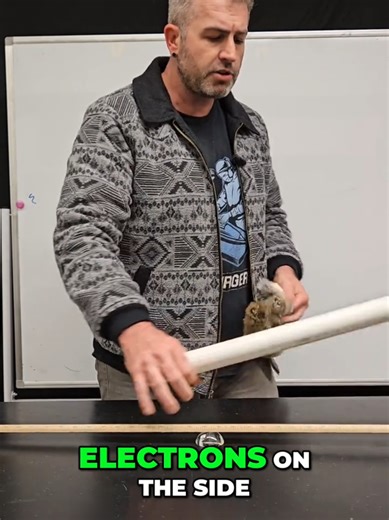 9/10 people can't explain this physics trick! See how a charged pipe moves a meter stick with NO physical contact. The secret's inside... #Physics #ScienceTricks #STEM #DidYouKnow #Curiosity