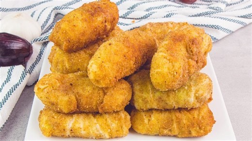 Pan-Fried Chinese Cabbage Rolls With Pork & Potato Stuffing