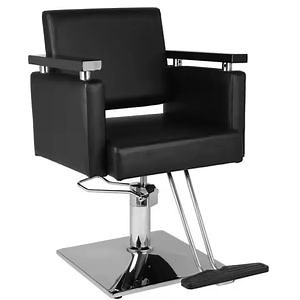 [Hot Item] High-End Hair Salon Furniture Armchair Can Rotate Lift Stainless Steel Metal Men's Barberseat Chair