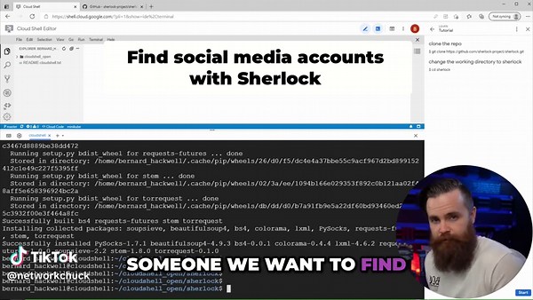I used a Python hacking tool called Sherlock to find social media accounts in 5 min. Github (sherlock): http://bit.ly/38hsf7o