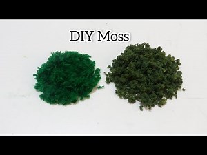 3 ideas to make DIY artificial moss for crafting, moss for diorama projects, moss grass