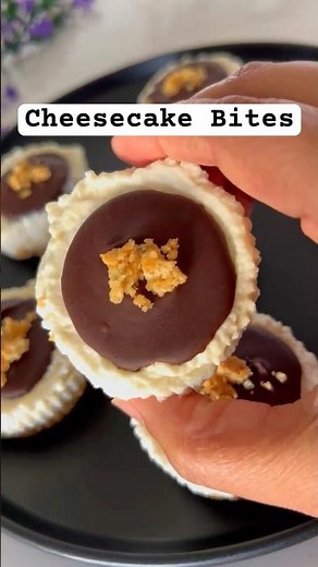This Cheesecake Bite Is Absolutely Perfect #cheesecake #dessert #satisfying