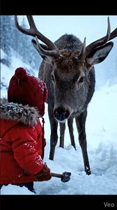 “A 3-Year-Old Indian Baby Saved a Frozen Deer 🥺❄️”