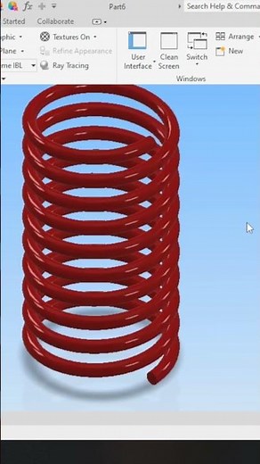 Tutorial cara membuat spring menggunakan inventor #autodeskinventor #design #tutorial #video #shorts